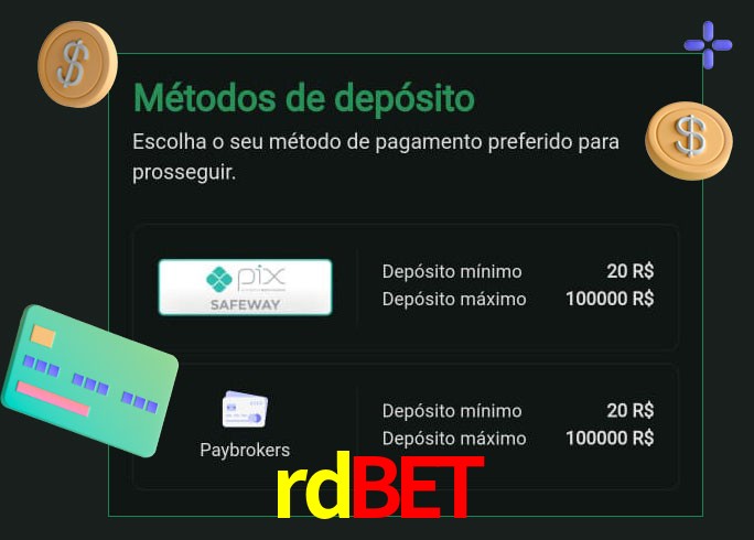 O cassino rdbet oferece uma grande variedade de métodos de pagamento